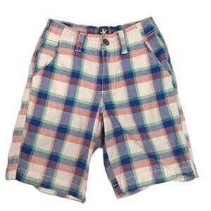J. Khaki Boys Shorts Size 10 Pockets Zip/Button Waist 22 in Inseam 8 in Plaid